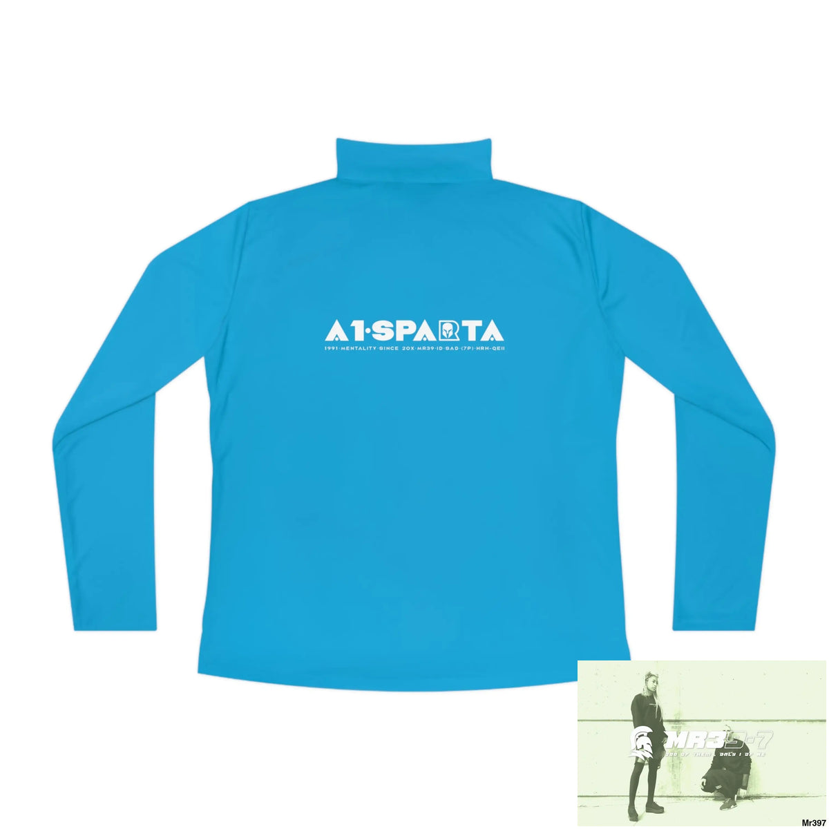 A1- peace Sparta -Ladies Quarter-Zip Pullover Long-sleeve