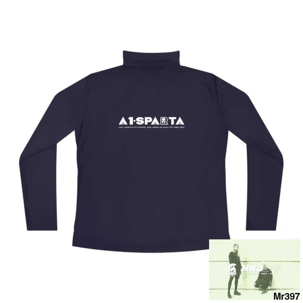 A1- peace Sparta -Ladies Quarter-Zip Pullover Long-sleeve