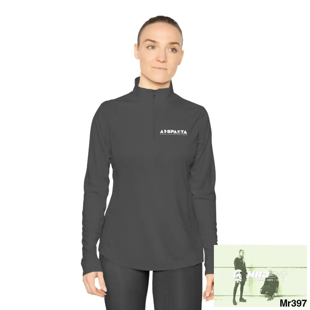 A1- peace Sparta -Ladies Quarter-Zip Pullover Long-sleeve