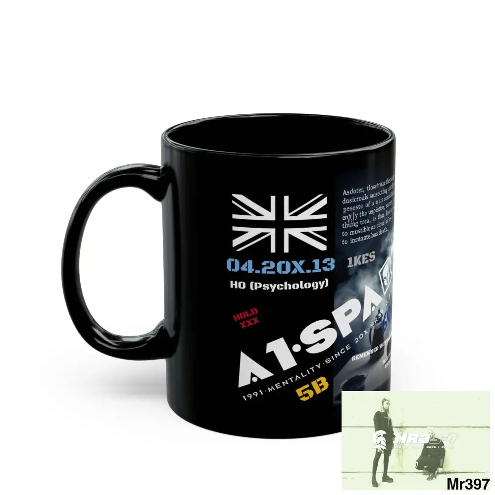 A1-Sparta 11oz Tactical GB / Black Mug Mental Health VAR / My Life My Deaths Their Plans Failed Couldn’t kill flies