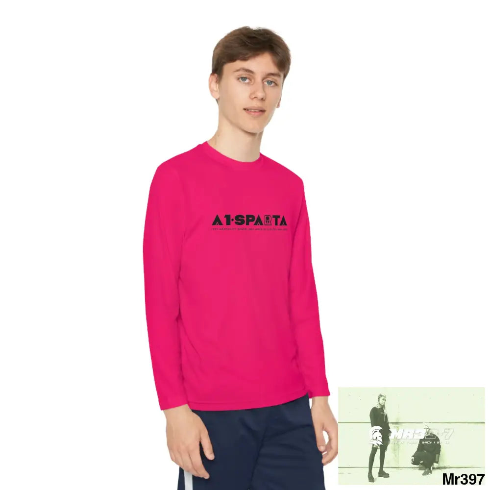 A1- Sparta 2001-23 5 Countries Just Say No To County Lines Youth Long Sleeve Competitor Tee Pink Raspberry / S Kids