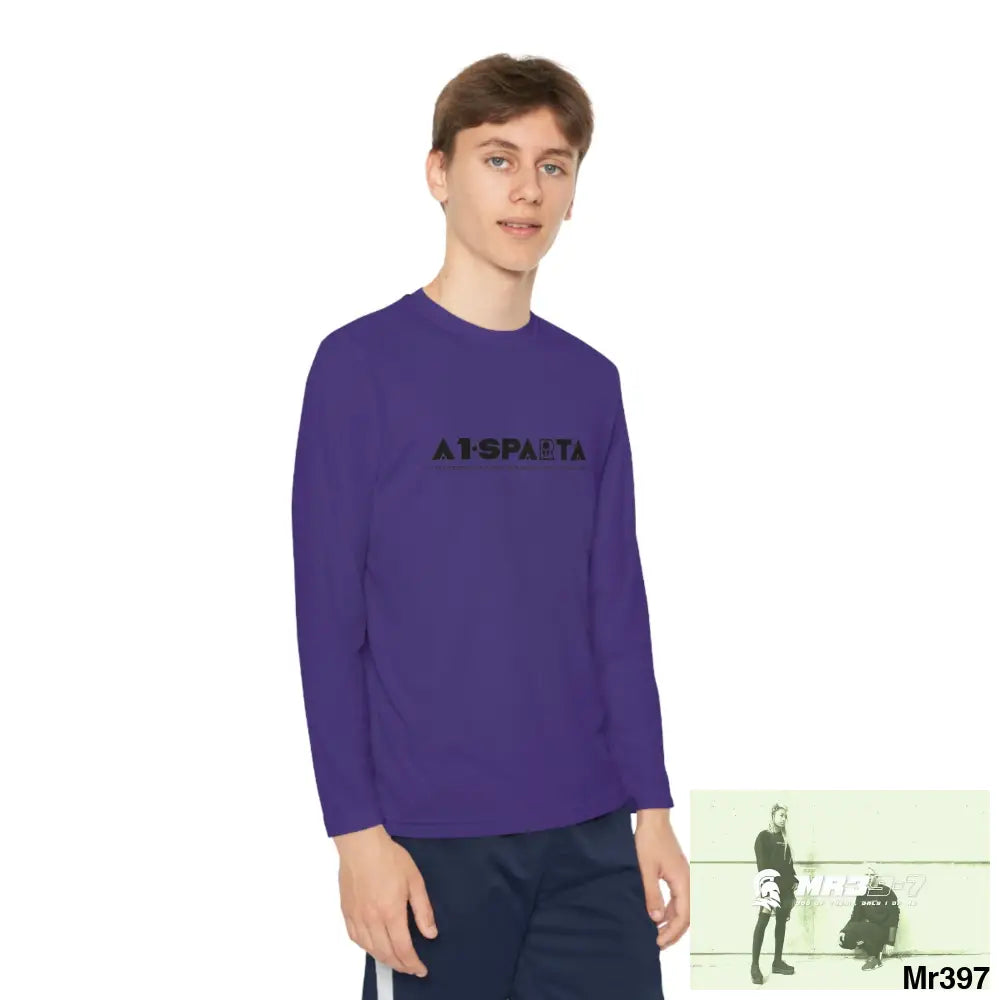 A1- Sparta 2001-23 5 Countries Just Say No To County Lines Youth Long Sleeve Competitor Tee Purple / S Kids clothes