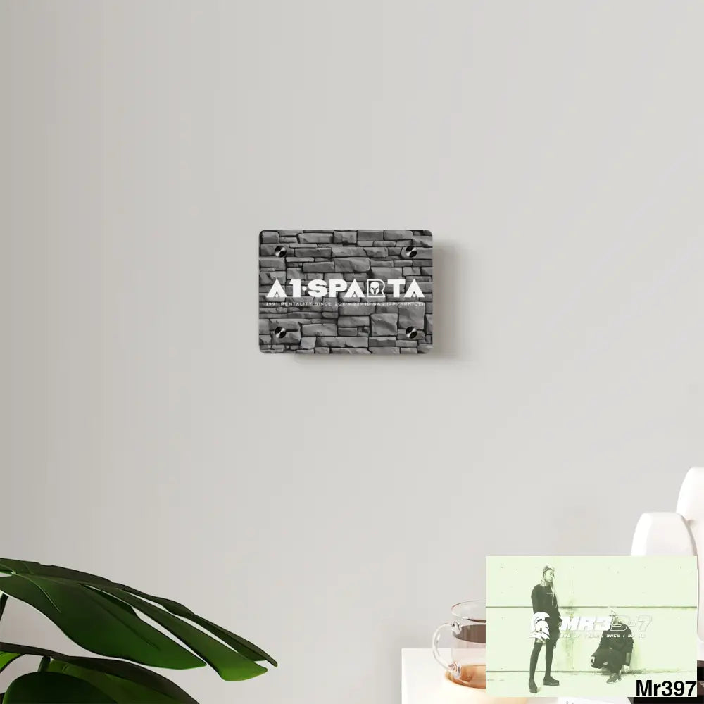 A1-Sparta 3D Dark Black Brick Wall 32k Ultrarealistic High quality Acrylic Wall Art Panels Home Decor