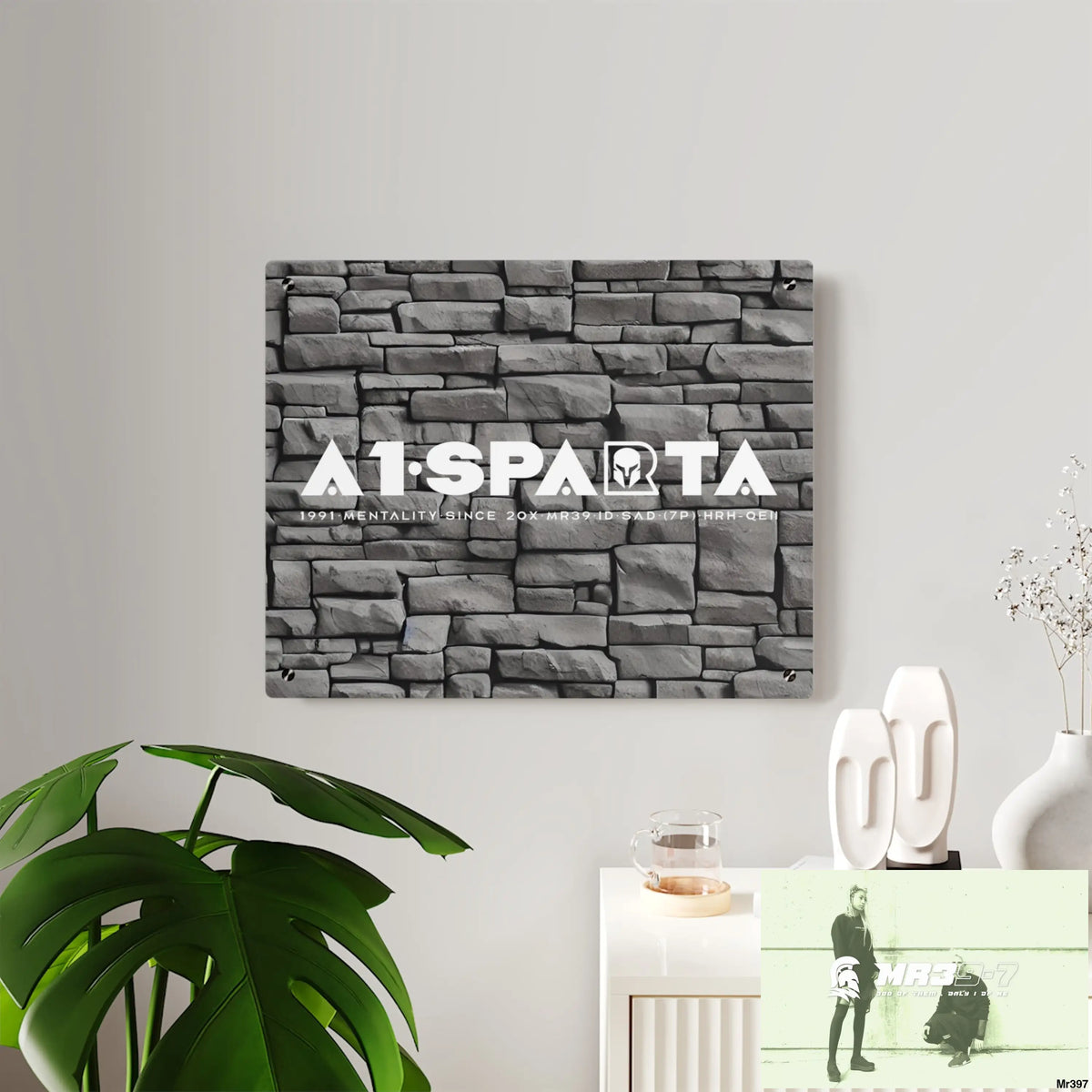 A1-Sparta 3D Dark Black Brick Wall 32k Ultrarealistic High quality Acrylic Wall Art Panels Home Decor