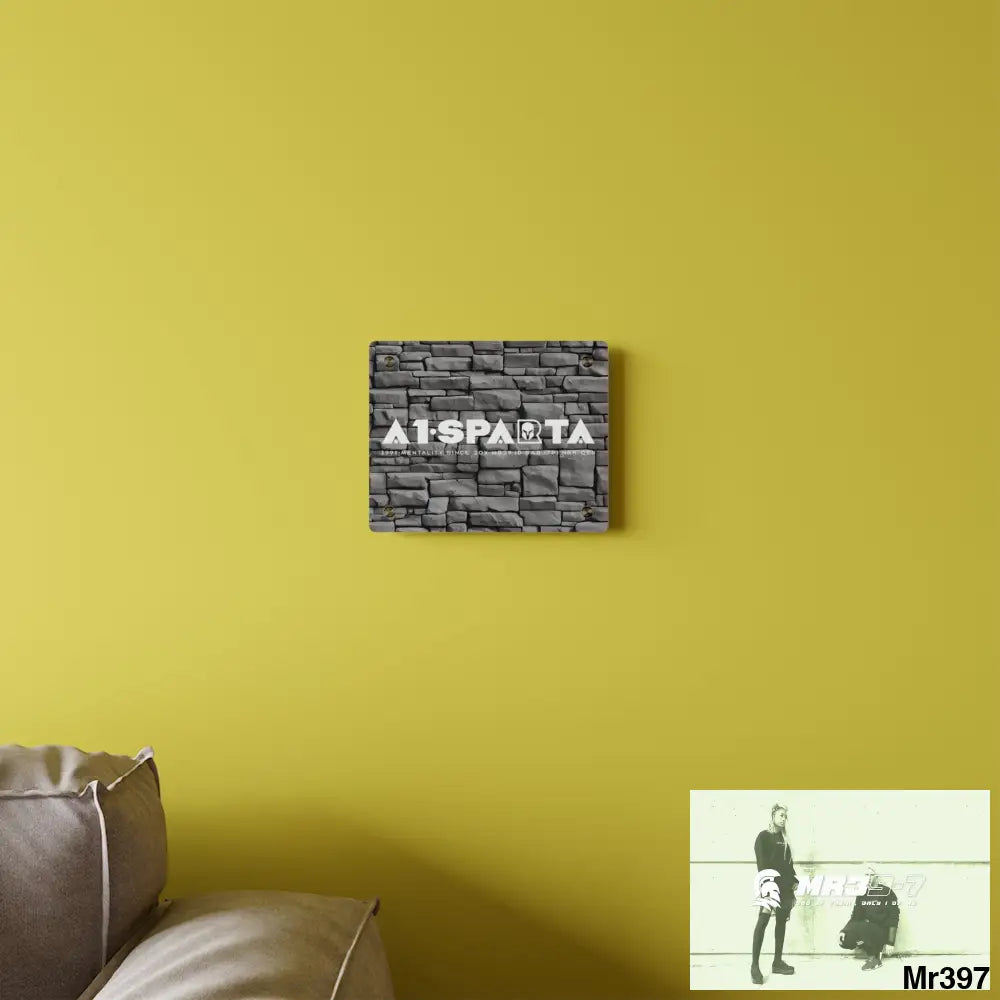 A1-Sparta 3D Dark Black Brick Wall 32k Ultrarealistic High quality Acrylic Wall Art Panels Home Decor