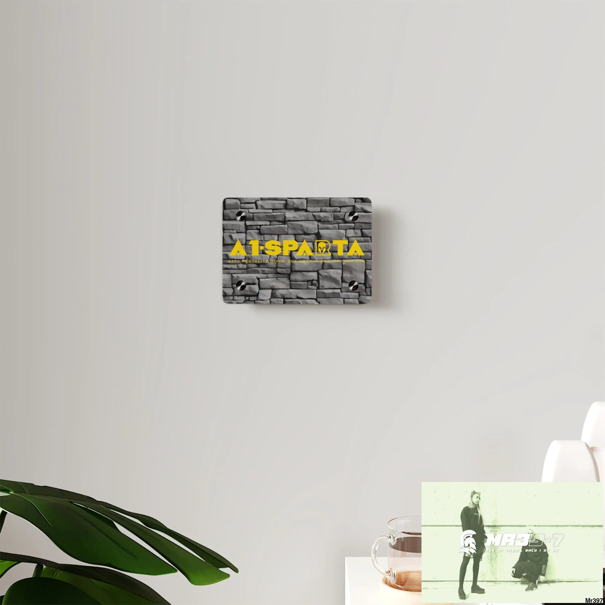A1-Sparta 3D Dark Black Brick Wall 32k Ultrarealistic High quality Acrylic Wall Art Panels Home Decor