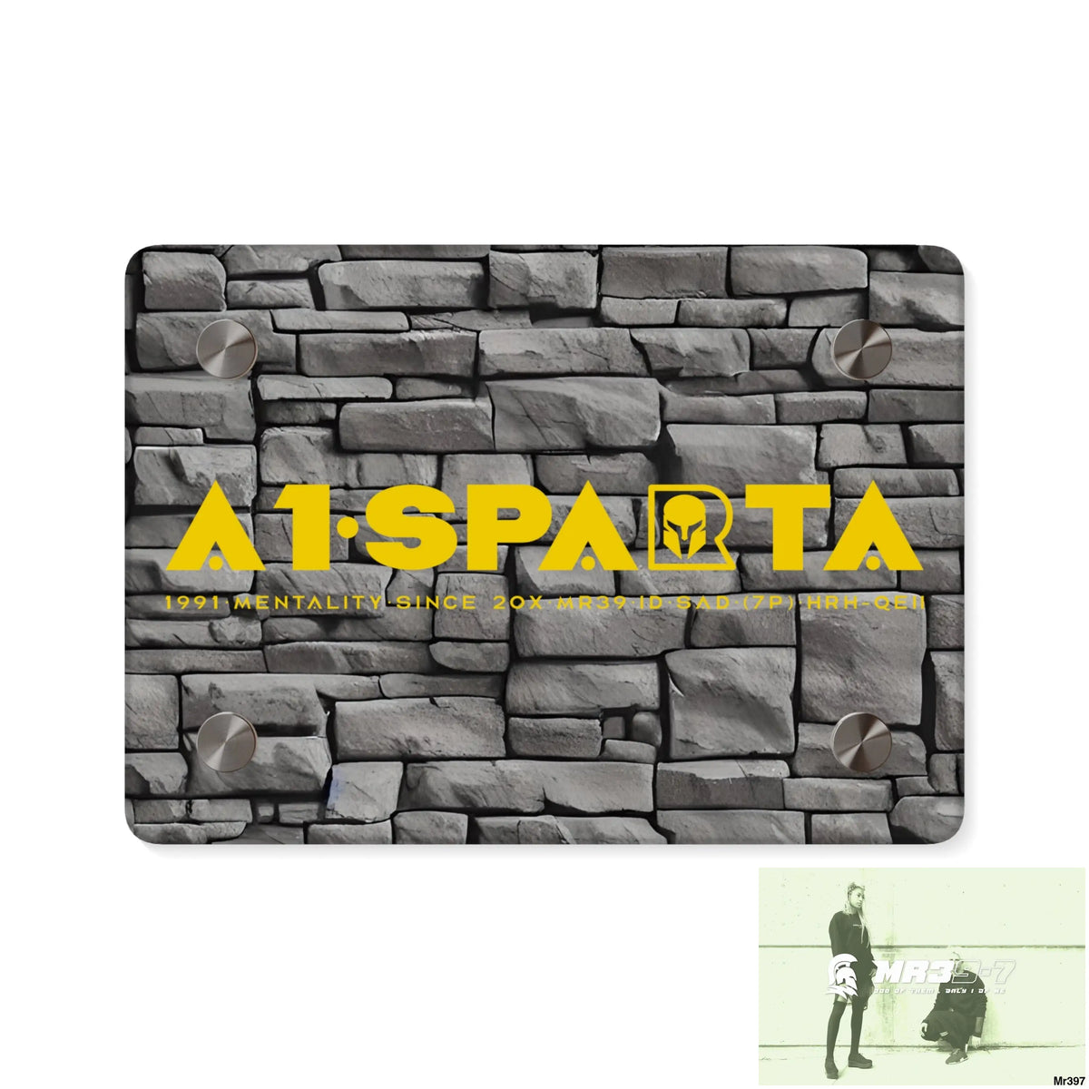 A1-Sparta 3D Dark Black Brick Wall 32k Ultrarealistic High quality Acrylic Wall Art Panels 7’’ x 5’’ (Horizontal)