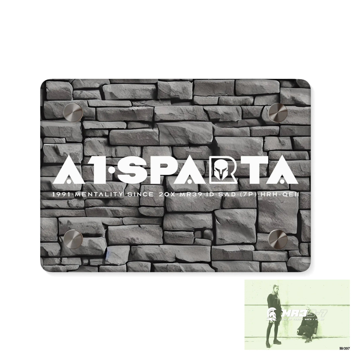 A1-Sparta 3D Dark Black Brick Wall 32k Ultrarealistic High quality Acrylic Wall Art Panels 7’’ x 5’’ (Horizontal)