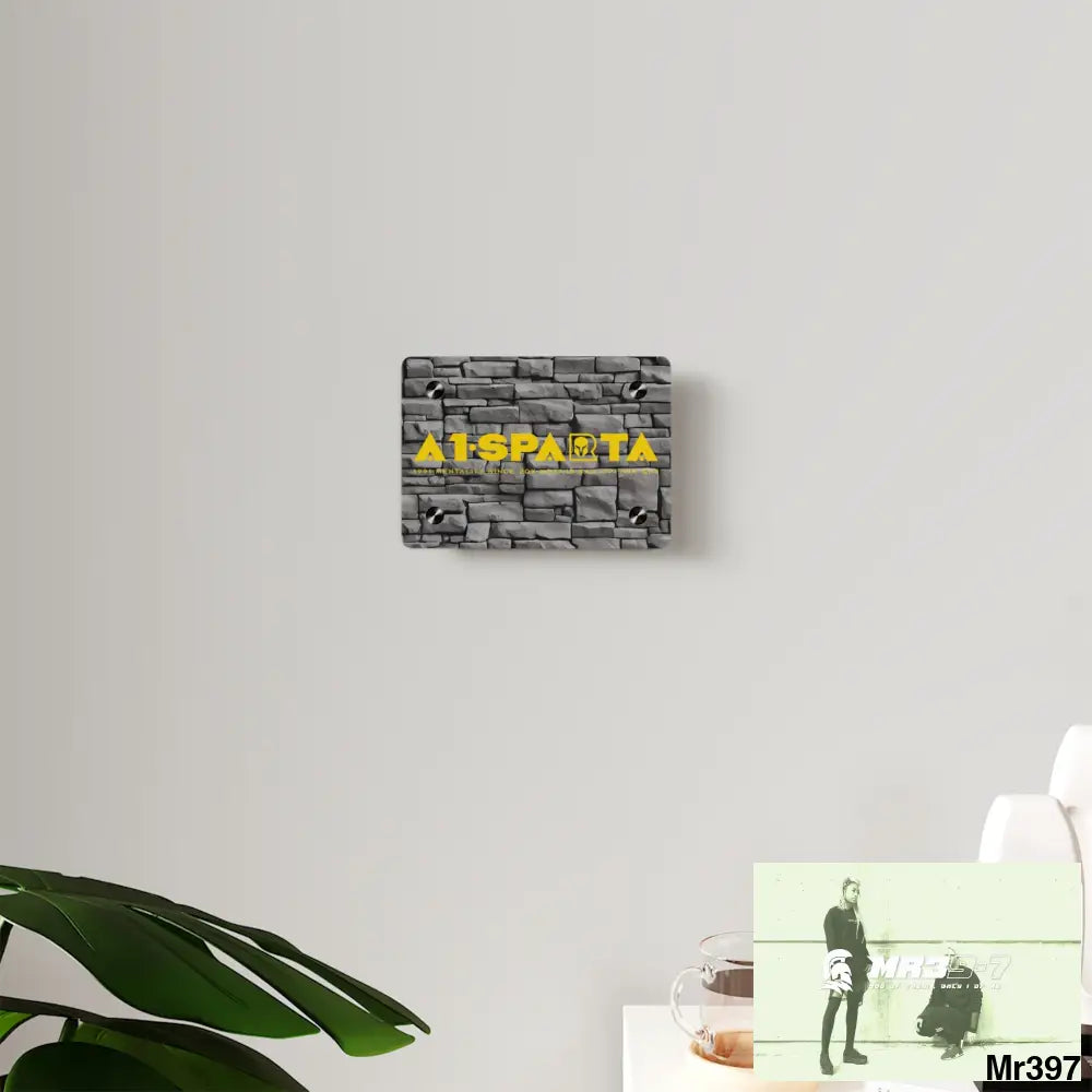 A1-Sparta 3D Dark Black Brick Wall 32k Ultrarealistic High quality Acrylic Wall Art Panels Home Decor
