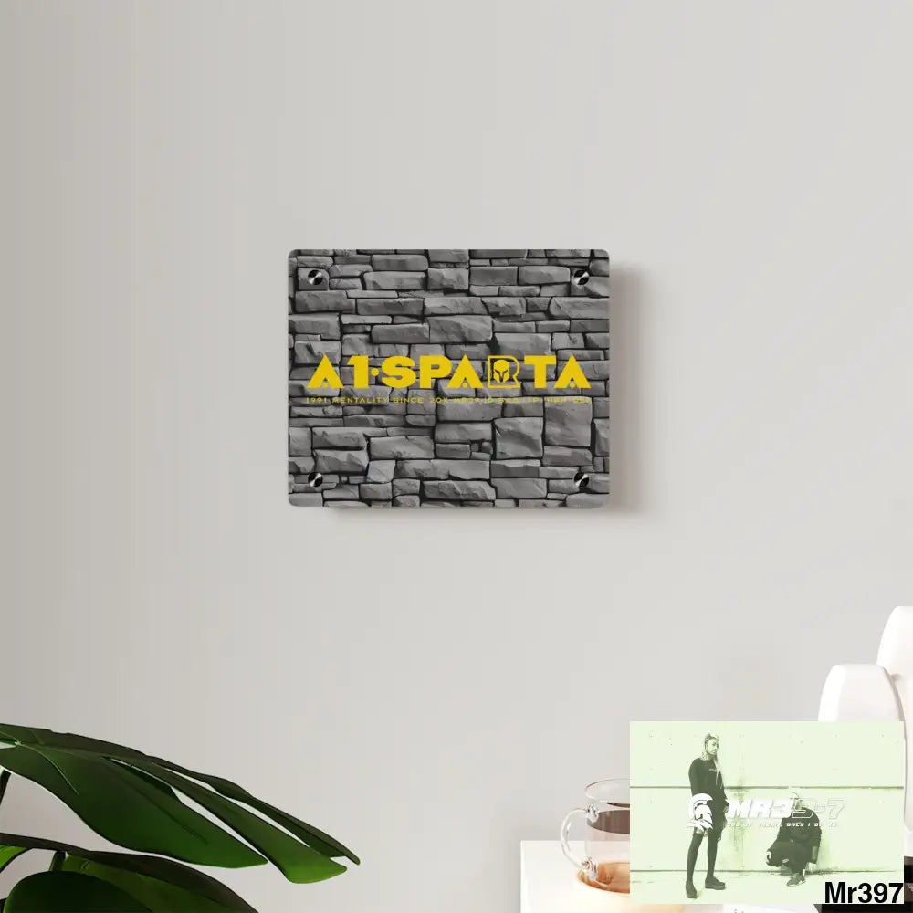 A1-Sparta 3D Dark Black Brick Wall 32k Ultrarealistic High quality Acrylic Wall Art Panels Home Decor