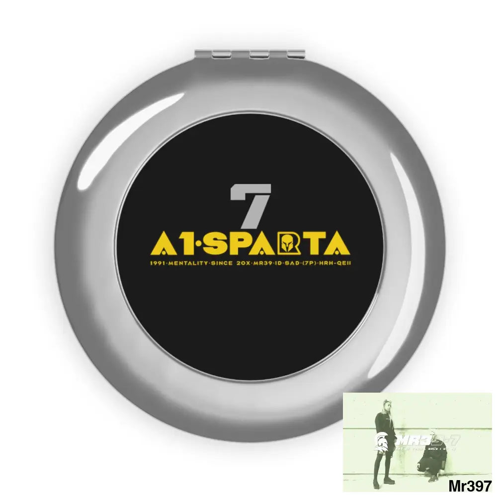 A1-Sparta 7 Compact Travel Mirror Silver / Glossy / One size Accessories