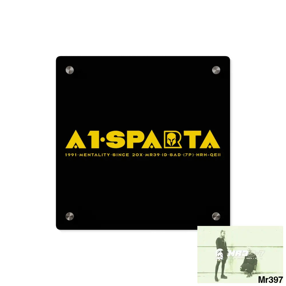 A1-Sparta Acrylic Wall Art Panels 11’’ x 11’’ (Square) / 0.25’’ Home Decor