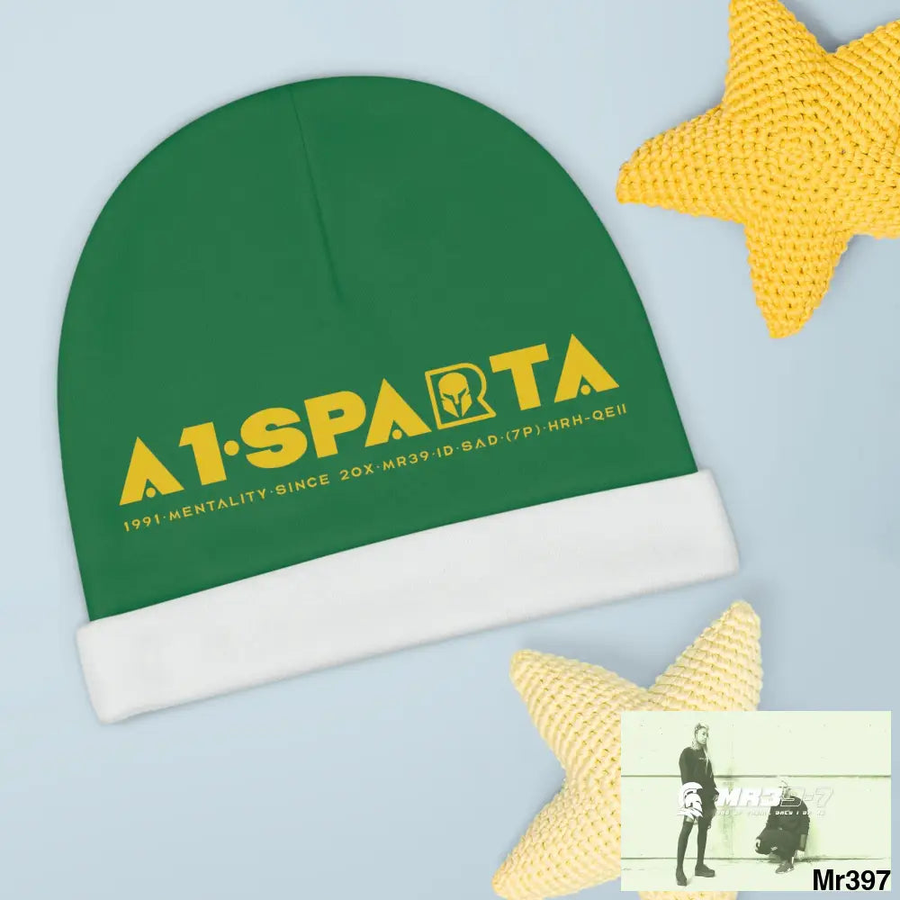 A1-Sparta Baby Beanie (AOP) One size / White All Over Prints