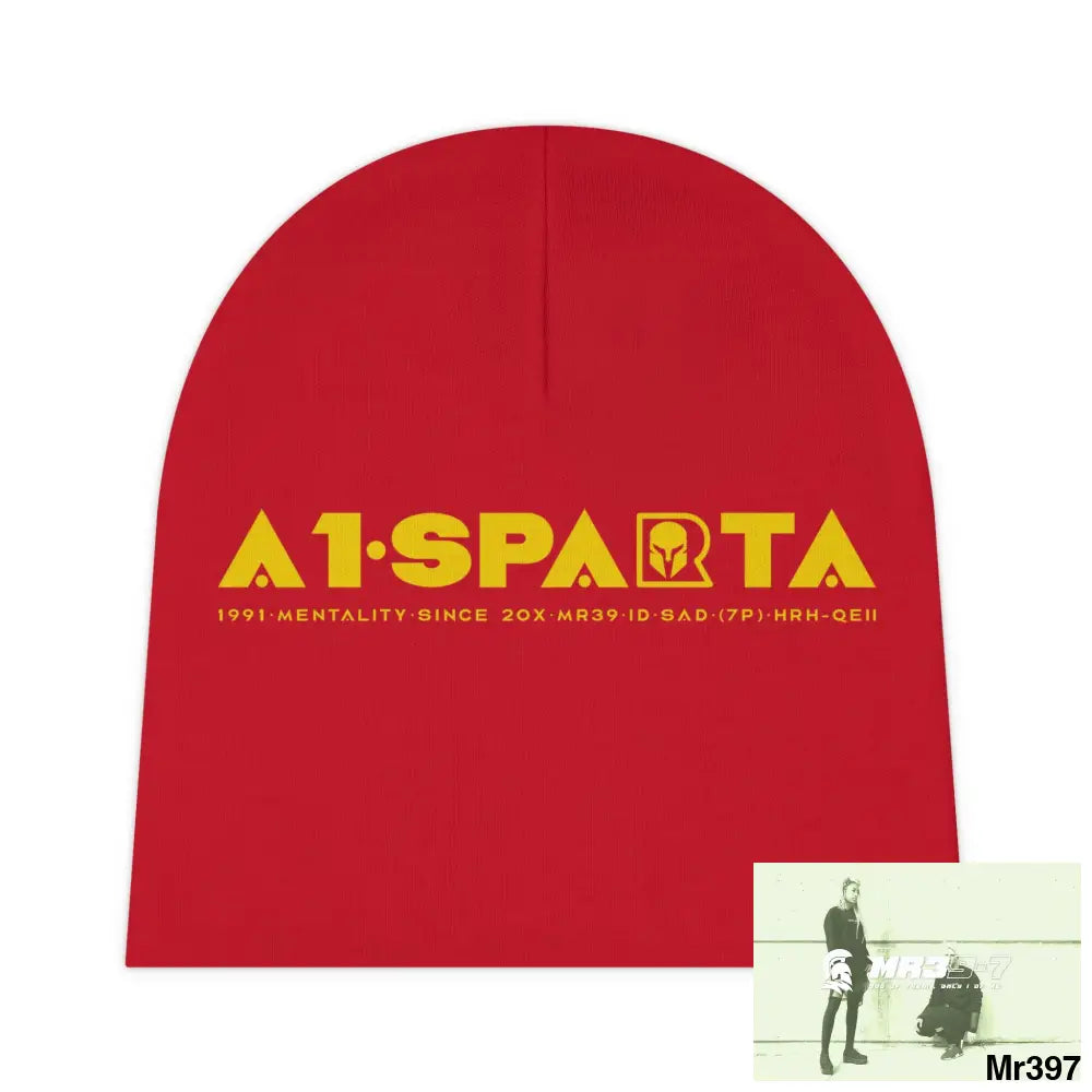 A1-Sparta Baby Beanie (AOP) One size / White All Over Prints