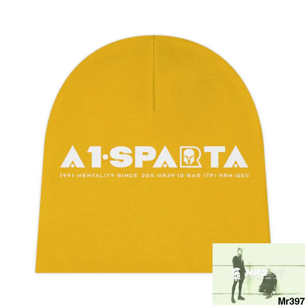 A1-Sparta Baby Beanie (AOP) One size / White All Over Prints