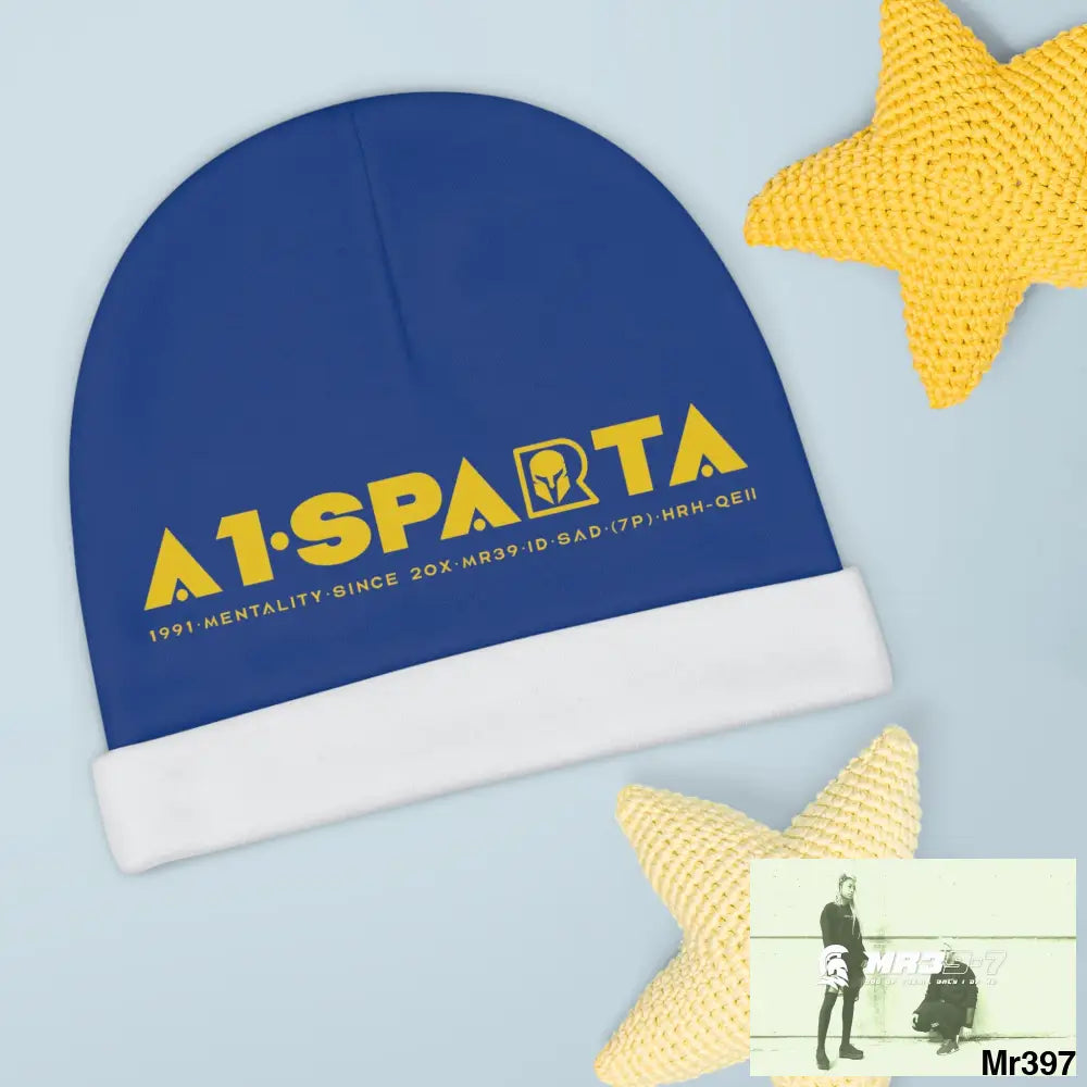 A1-Sparta Baby Beanie (AOP) One size / White All Over Prints