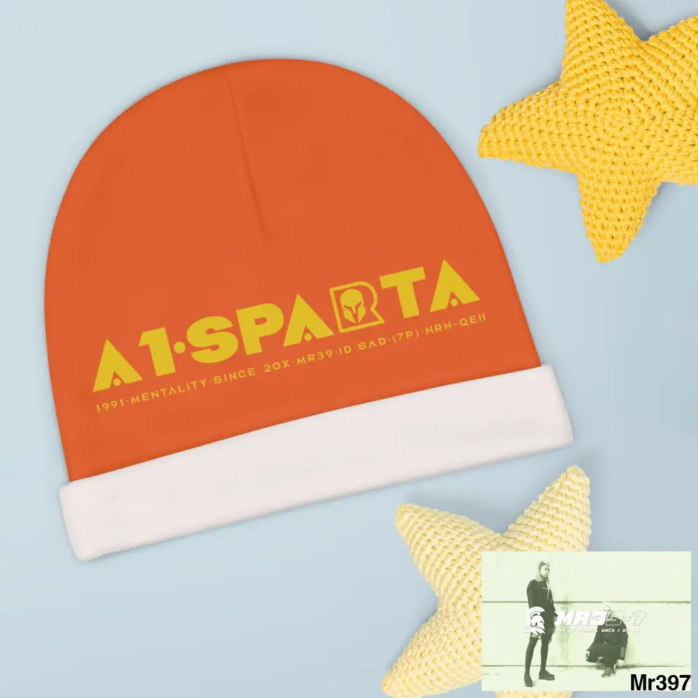 A1-Sparta Baby Beanie (AOP) One size / White All Over Prints