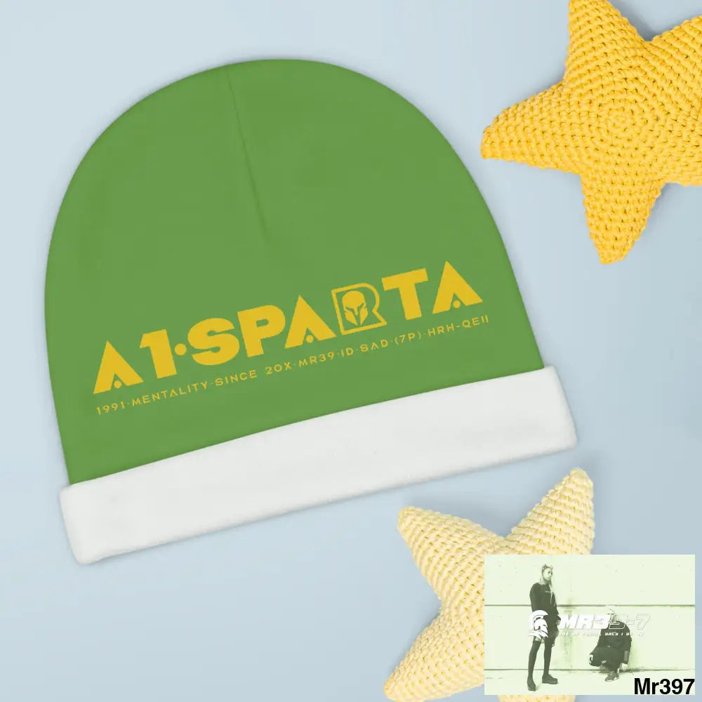 A1-Sparta Baby Beanie (AOP) One size / White All Over Prints