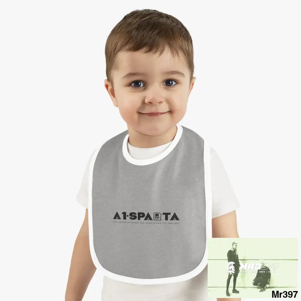 A1-Sparta Baby Contrast Trim Jersey Bib Kids clothes