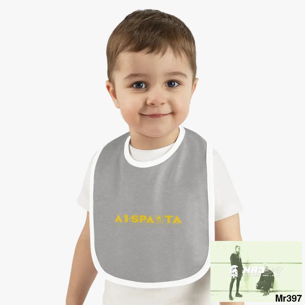A1-Sparta Baby Contrast Trim Jersey Bib Kids clothes