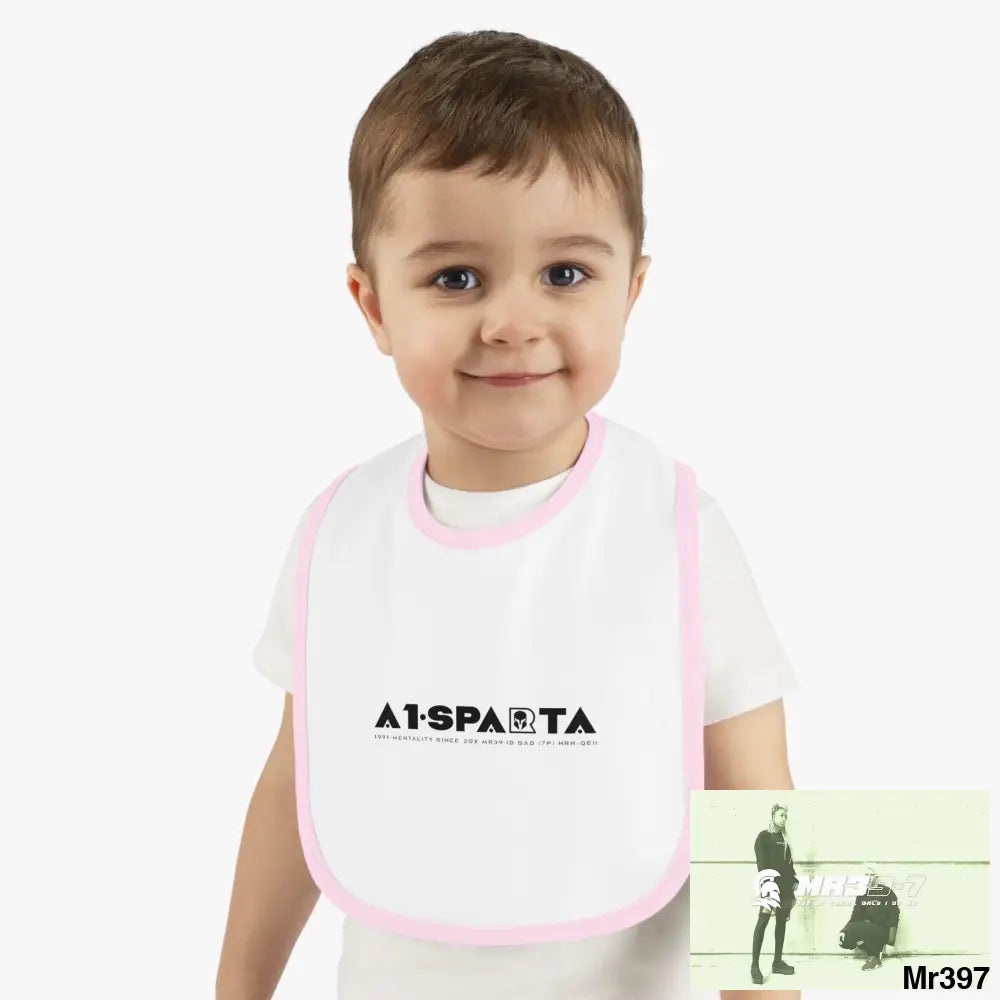 A1-Sparta Baby Contrast Trim Jersey Bib Kids clothes