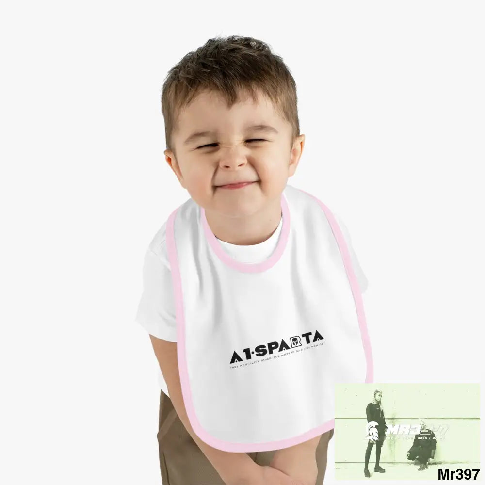 A1-Sparta Baby Contrast Trim Jersey Bib Kids clothes