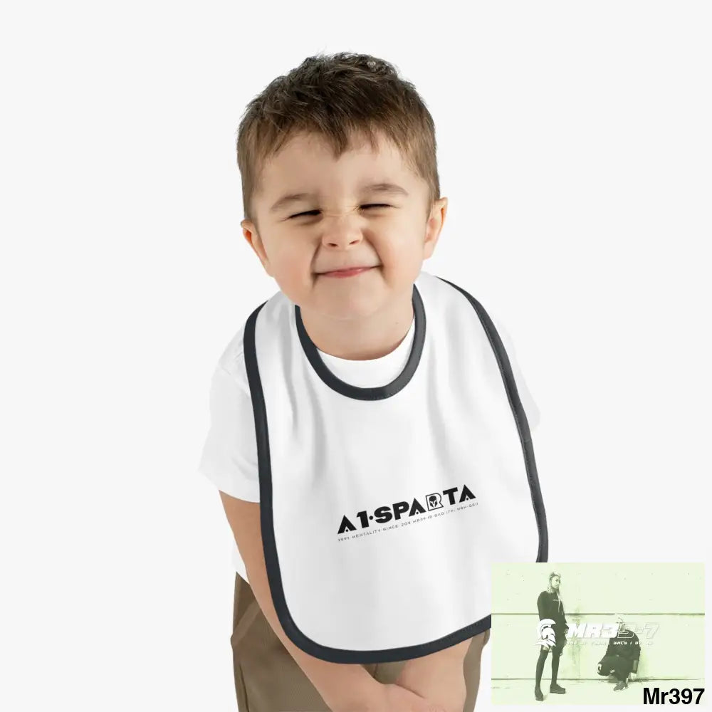A1-Sparta Baby Contrast Trim Jersey Bib Kids clothes