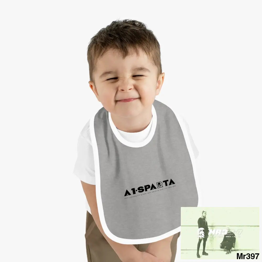 A1-Sparta Baby Contrast Trim Jersey Bib Kids clothes