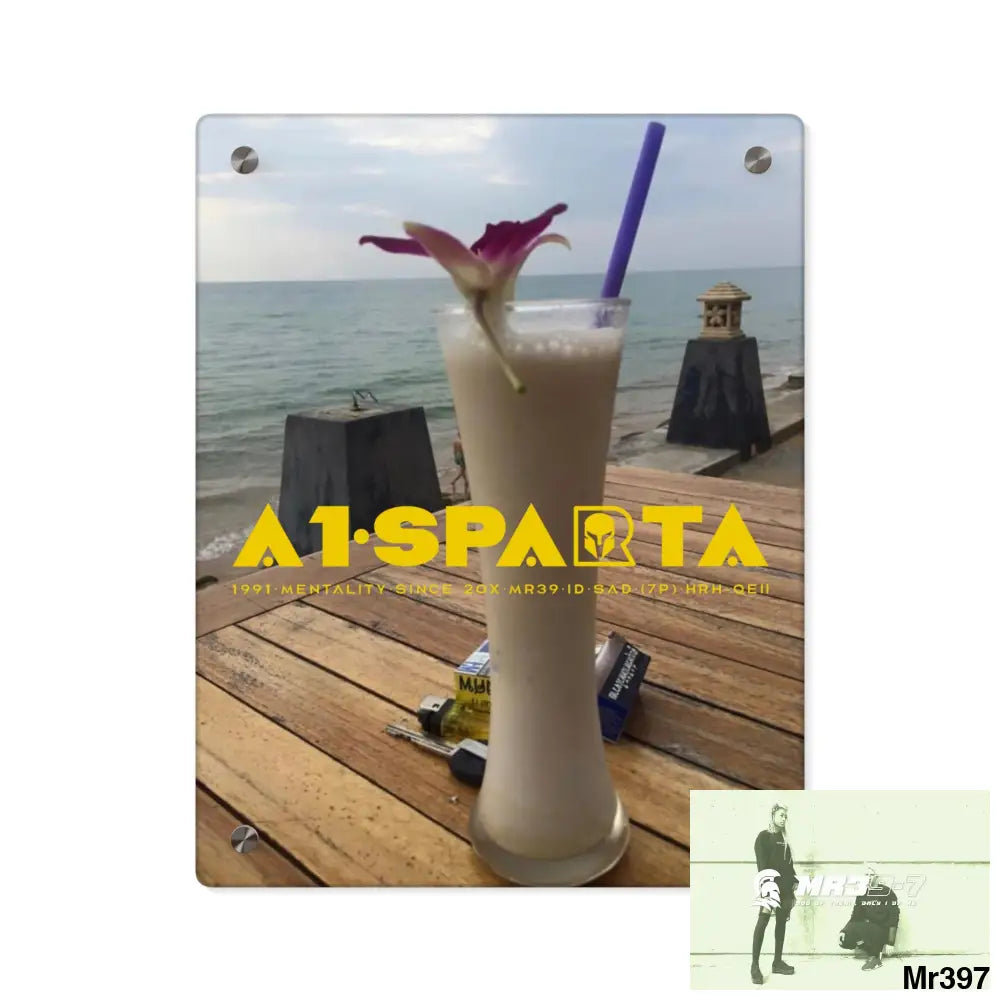 A1-Sparta Back to Thailand for my death(s) 2016 because its only Rock n Roll Koh Lak Acrylic Wall Art Panels 11″ x 14″