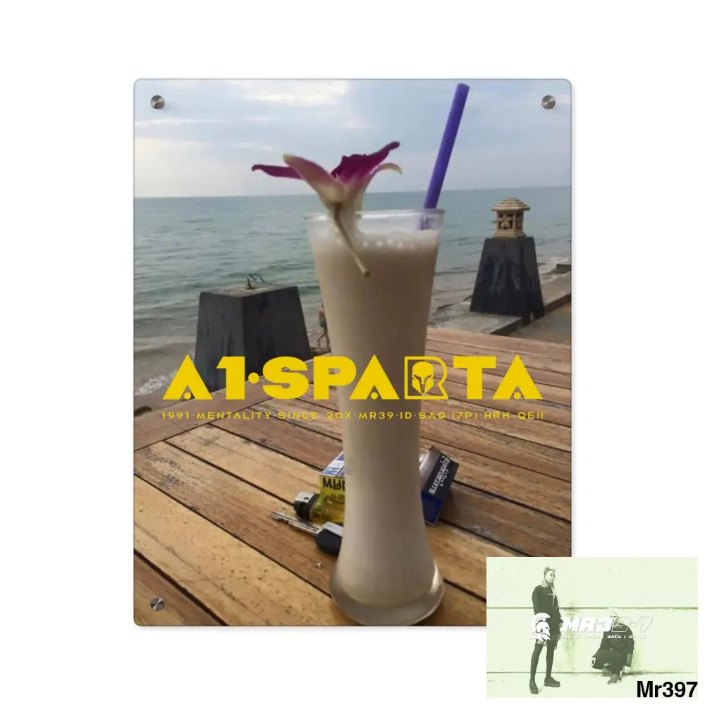 A1-Sparta Back to Thailand for my death(s) 2016 because its only Rock n Roll Koh Lak Acrylic Wall Art Panels 16″ x 20″