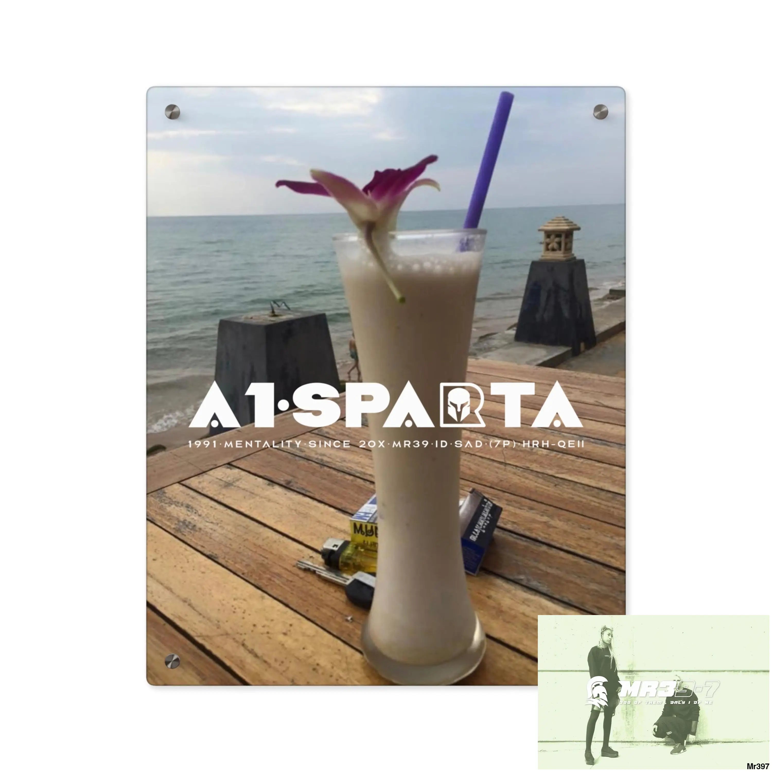 A1-Sparta Back to Thailand for my death(s) 2016 because its only Rock n Roll Koh Lak Acrylic Wall Art Panels 16″ x 20″