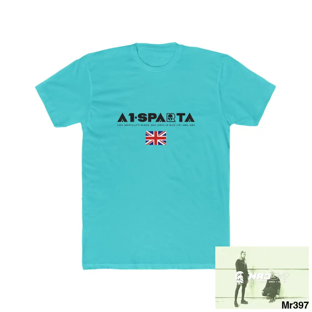 A1-Sparta Barmouth X Thailand My Planned Death 2016 (2001-2023) Men’s Cotton Crew Tee Solid Tahiti Blue / S T-Shirt
