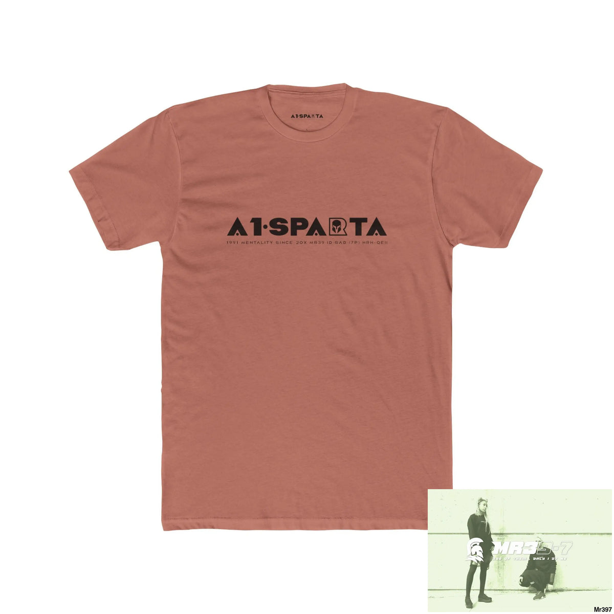 A1 Sparta Black Choose Life Men’s Cotton Crew Tee Solid Desert Pink / S T-Shirt