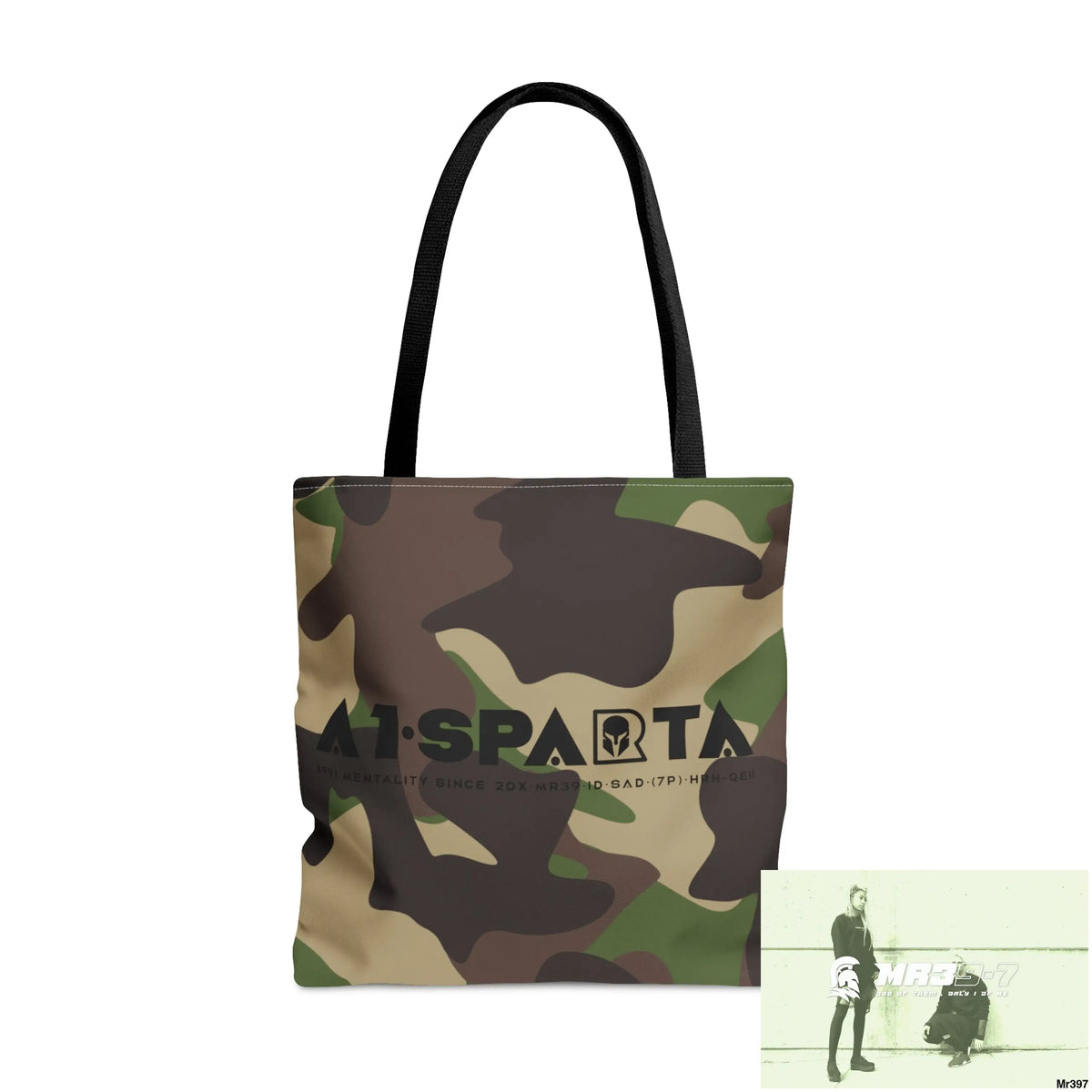 A1-Sparta Camo Tote Bag (AOP) Large Bags