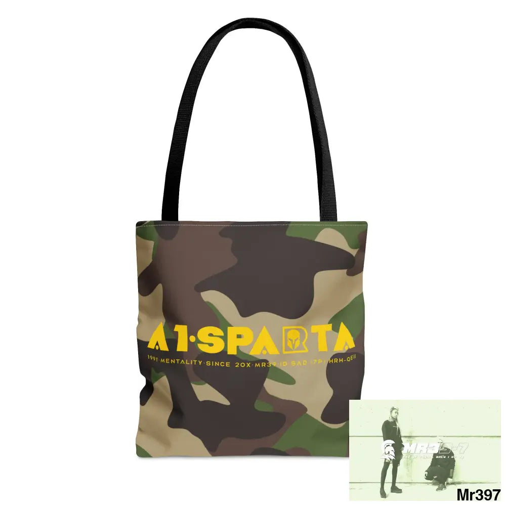 A1-Sparta Camo Tote Bag (AOP) Small Bags
