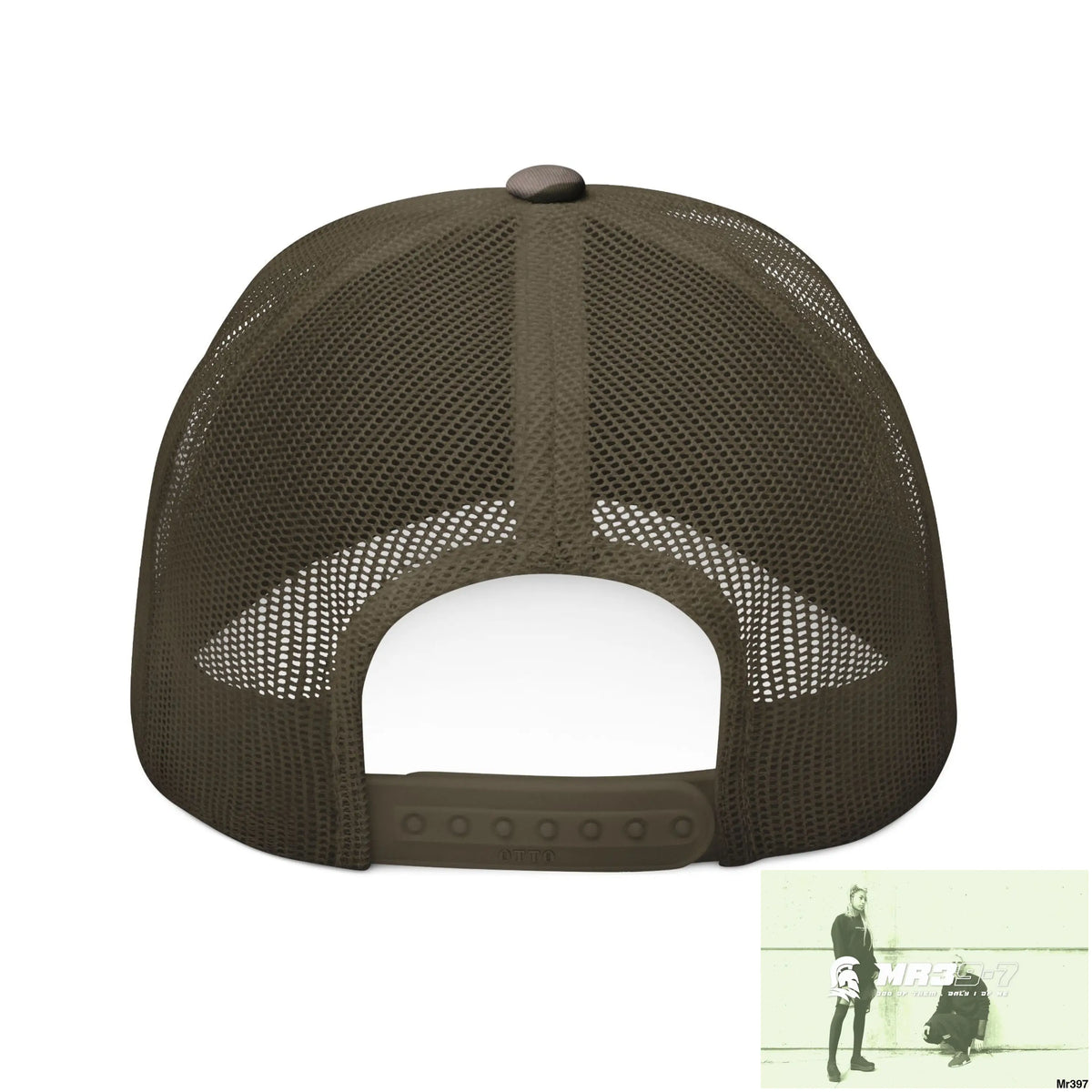 A1 Sparta Camouflage Trucker Hat with Embroidery | Military Style Cap Outdoor Adventure Gear Hunting Accessories Casual