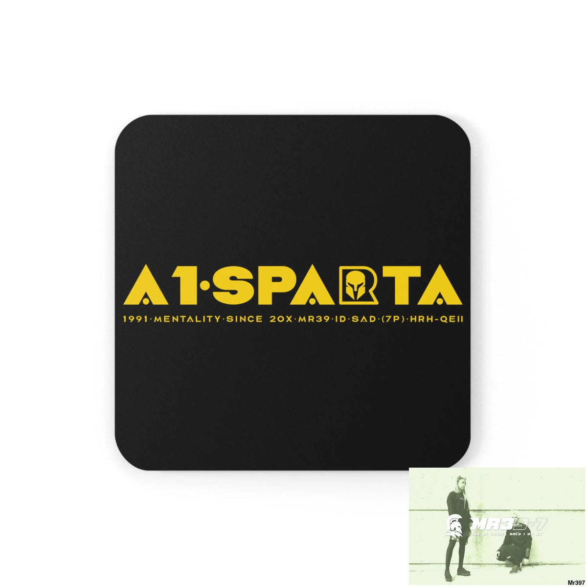 A1-Sparta Corkwood Coaster Set Cork / 3.75’’ × 3.75’’ / Square Home Decor