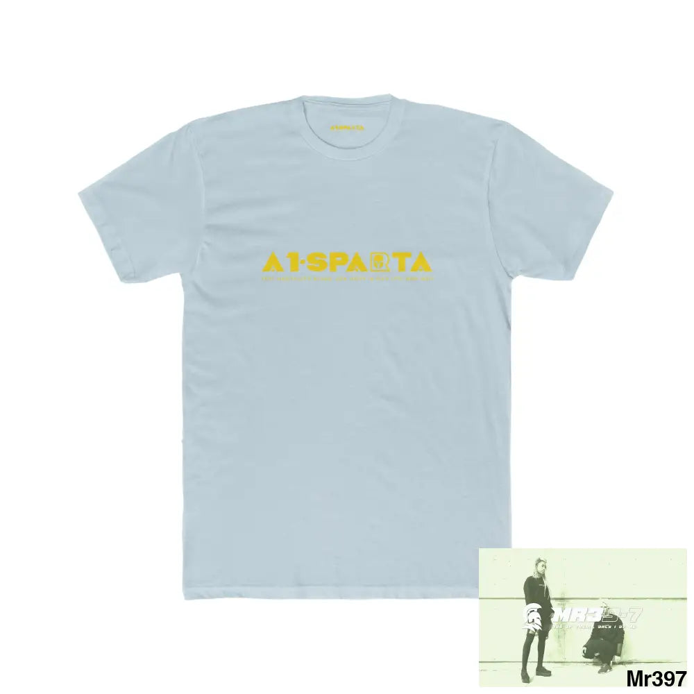 A1•Sparta Create your own Adventures and your dreams will follow Men’s Cotton Crew Tee Solid Light Blue / S T-Shirt