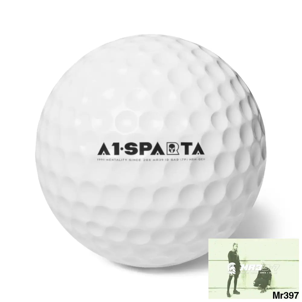 A1 Sparta Custom Golf Balls Set Premium 6-Pack with Unique Design Ideal for Golf Lovers Personalized Gift for Golfers