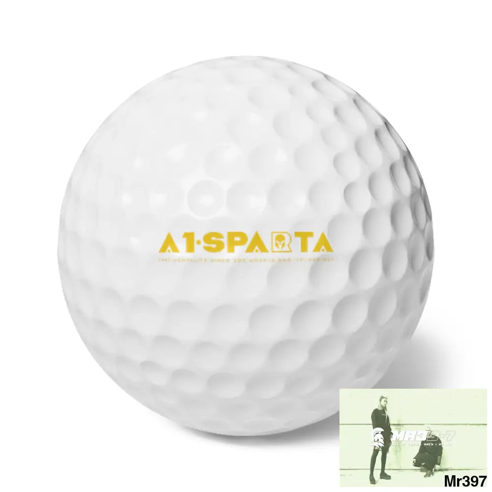A1 Sparta Custom Golf Balls Set Premium 6-Pack with Unique Design Ideal for Golf Lovers Personalized Gift for Golfers