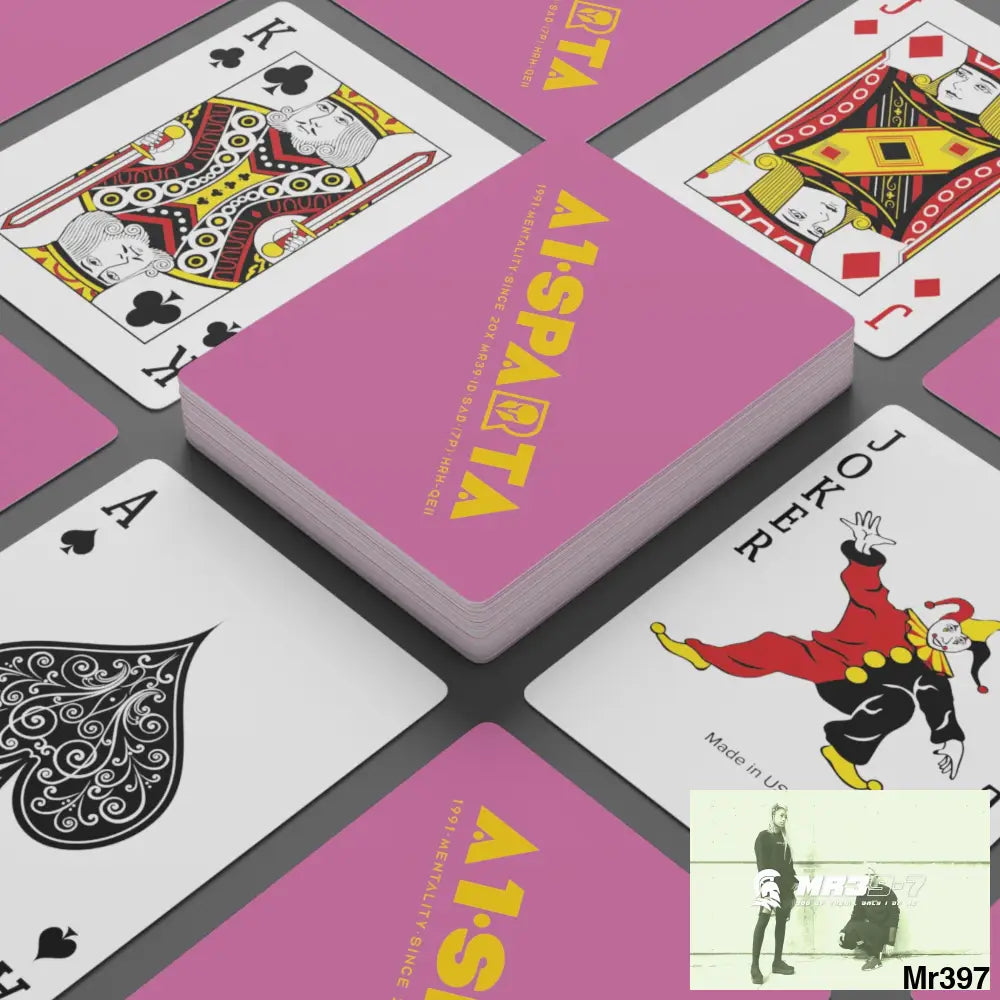 A1-Sparta Custom Poker Cards 2.47’’ x 3.47’’ / White / Semi Glossy Paper products