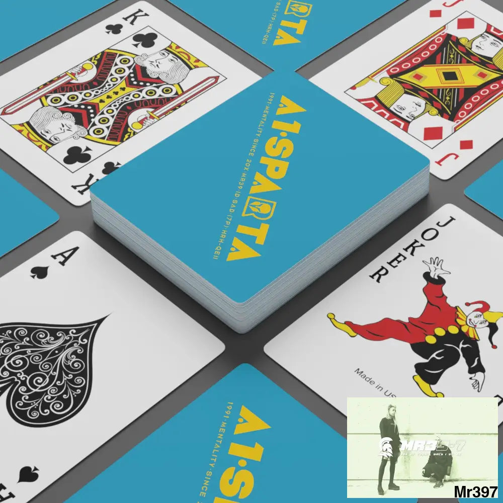 A1-Sparta Custom Poker Cards 2.47’’ x 3.47’’ / White / Semi Glossy Paper products
