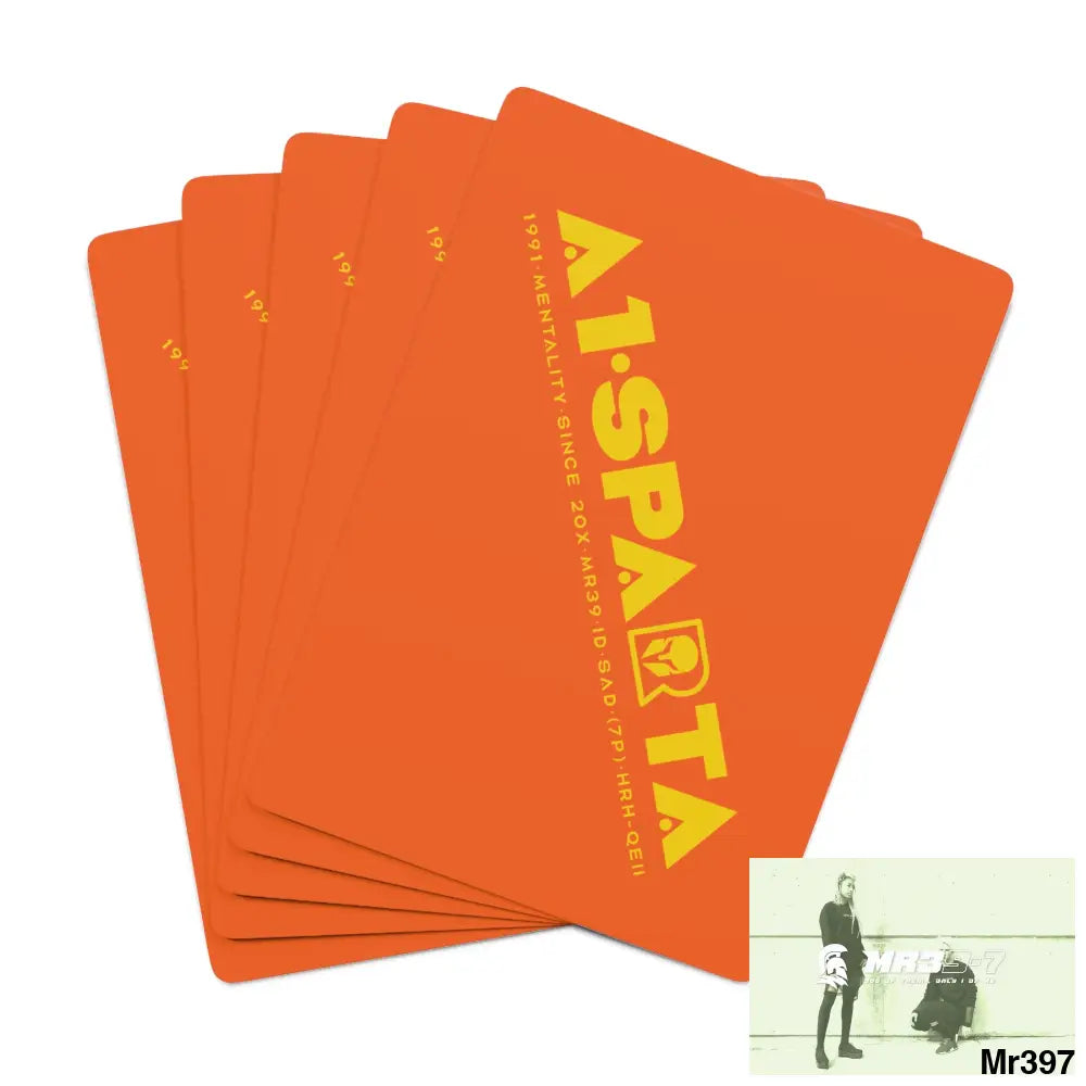 A1-Sparta Custom Poker Cards 2.47’’ x 3.47’’ / White / Semi Glossy Paper products