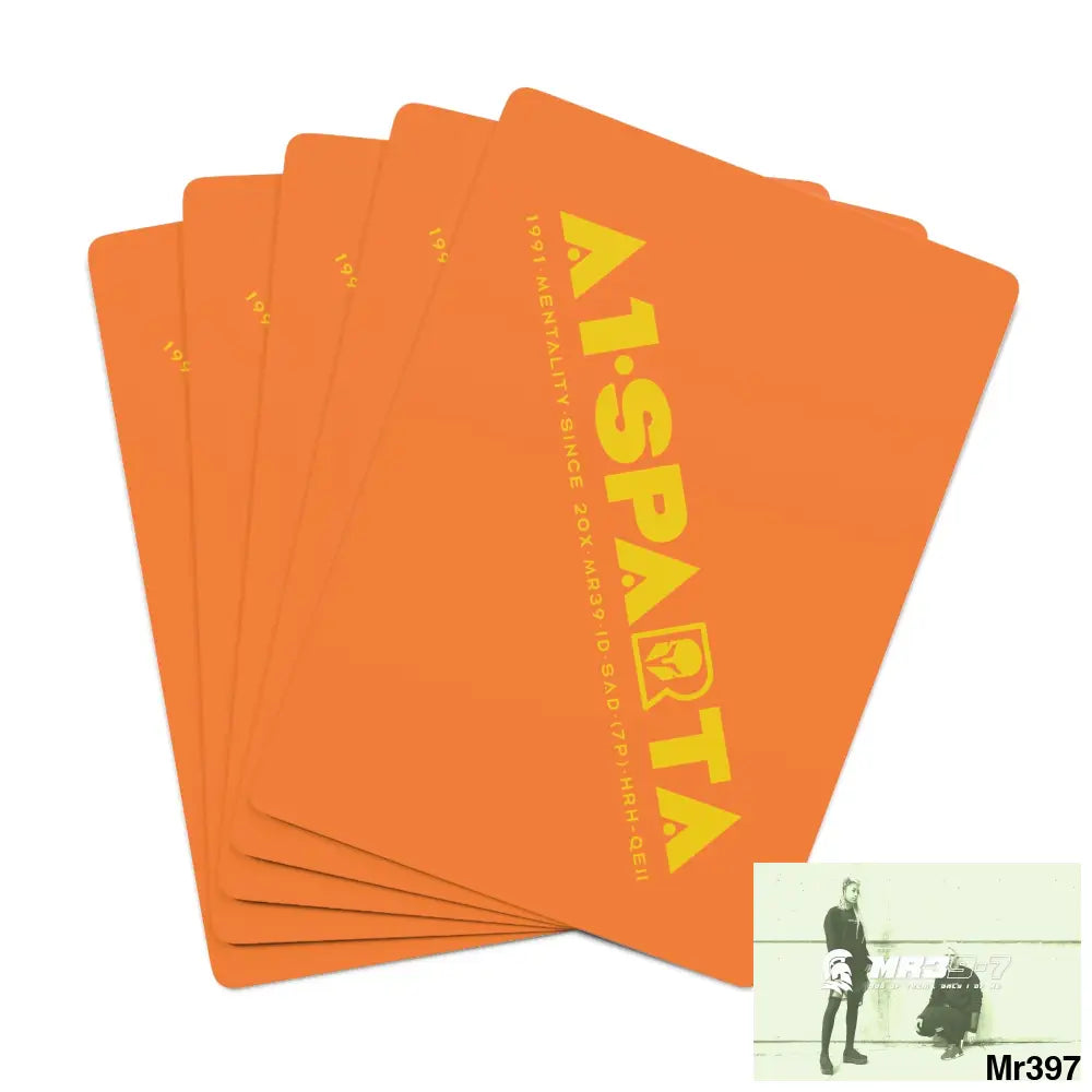 A1-Sparta Custom Poker Cards 2.47’’ x 3.47’’ / White / Semi Glossy Paper products