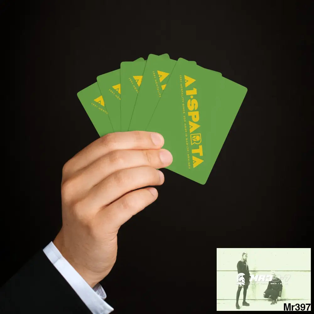 A1-Sparta Custom Poker Cards 2.47’’ x 3.47’’ / White / Semi Glossy Paper products