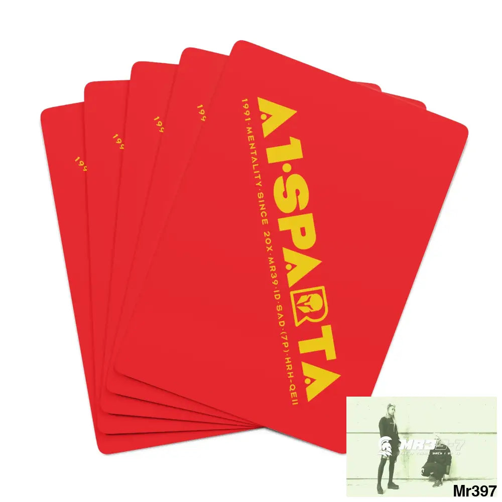 A1- Sparta Custom Poker Cards 2.47’’ x 3.47’’ / White / Semi Glossy Paper products