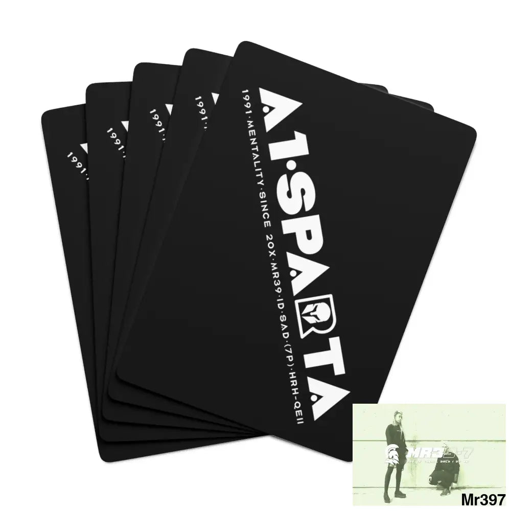 A1-Sparta Custom Poker Cards 2.47’’ x 3.47’’ / White / Semi Glossy Paper products