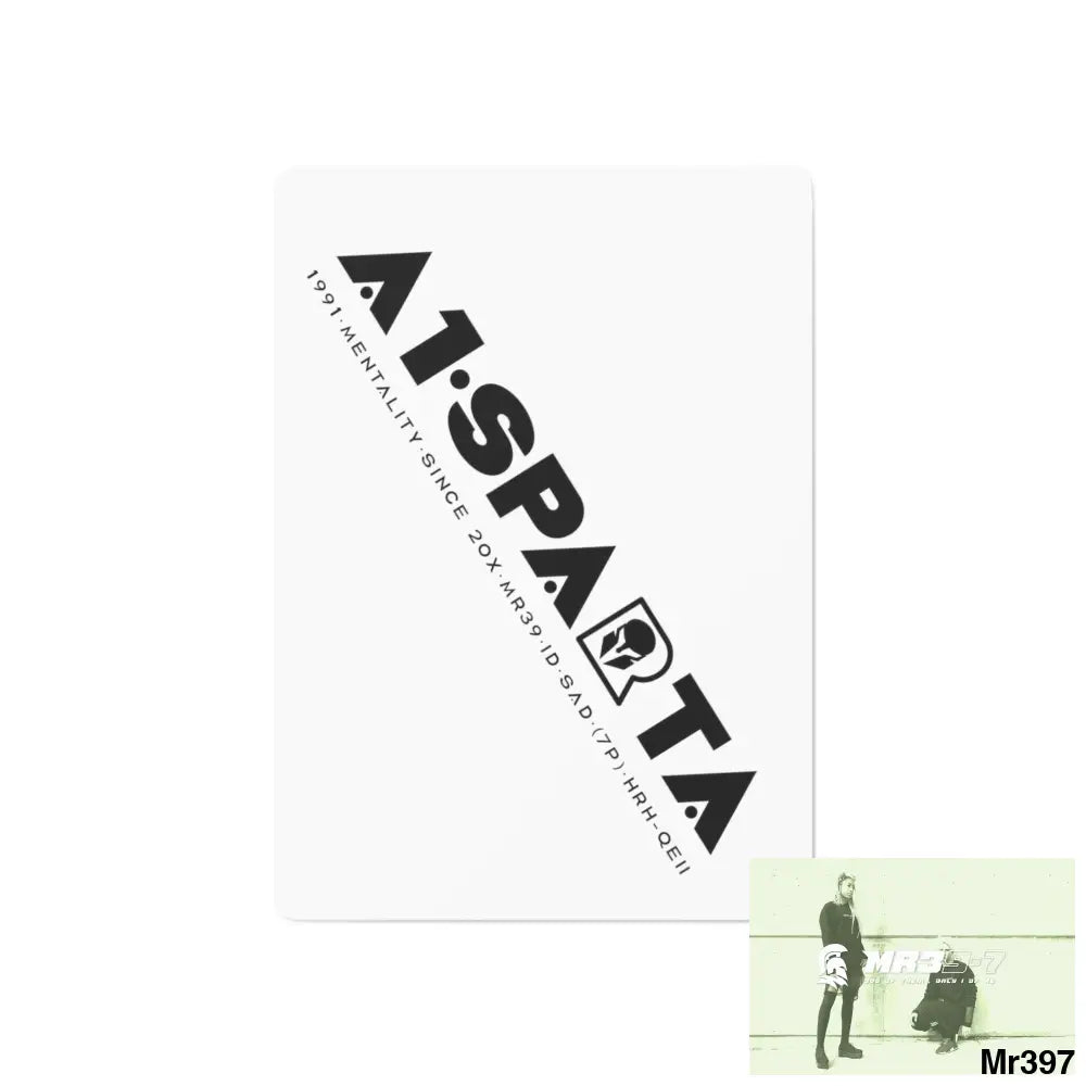 A1.Sparta Custom Poker Cards 2.47’’ x 3.47’’ / White / Semi Glossy Paper products