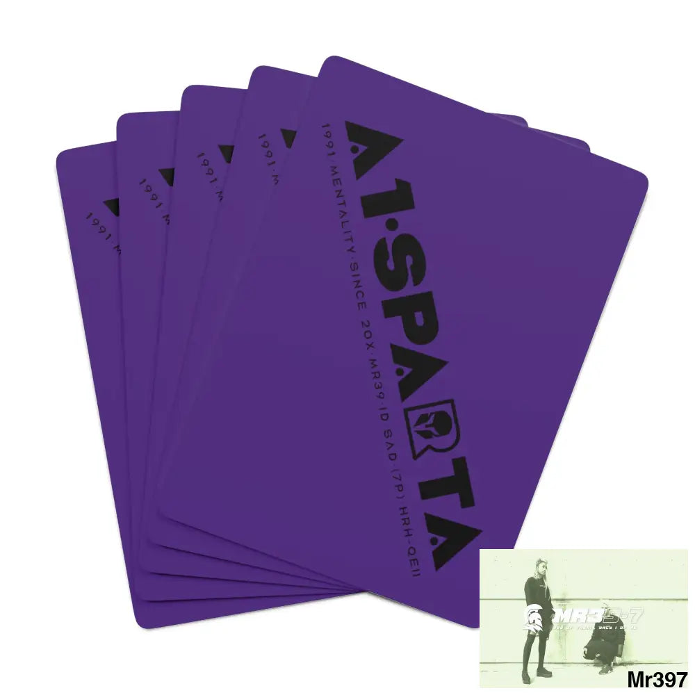 A1.Sparta Custom Poker Cards 2.47’’ x 3.47’’ / White / Semi Glossy Paper products
