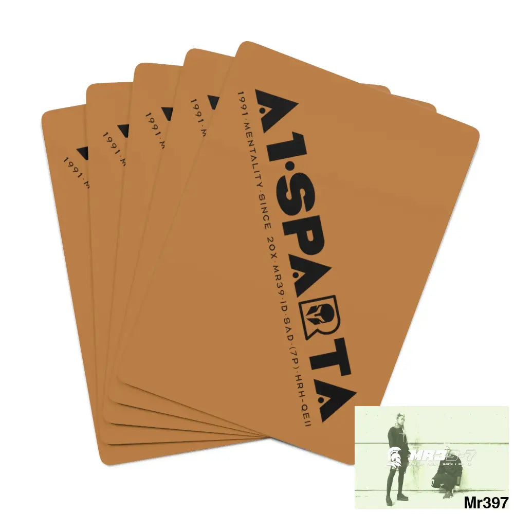 A1.Sparta Custom Poker Cards 2.47’’ x 3.47’’ / White / Semi Glossy Paper products